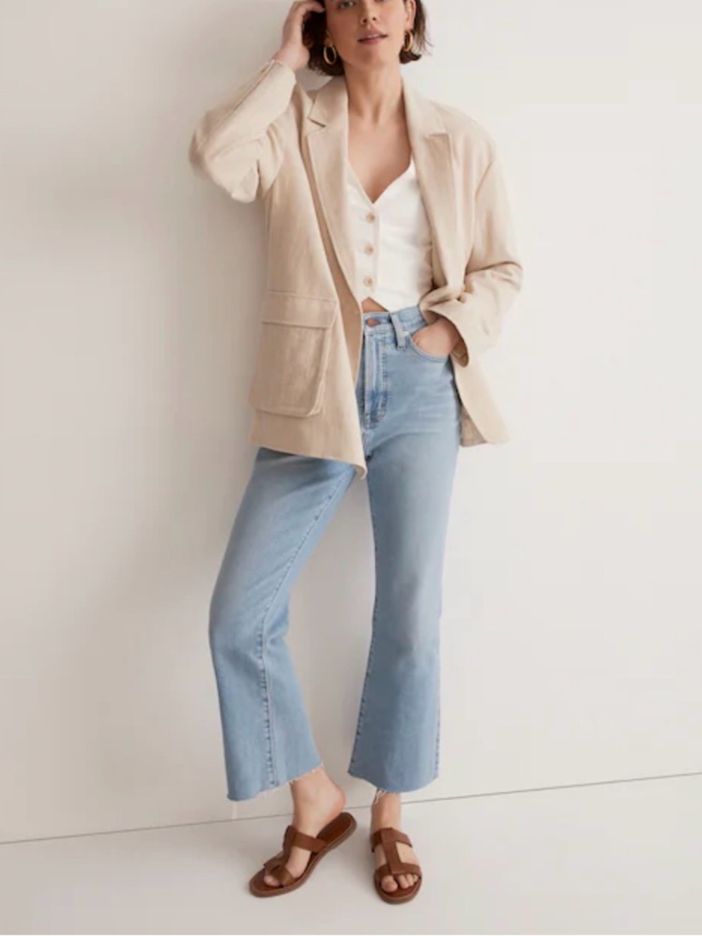 Madewell The Perfect Vintage Flare Crop Size 30